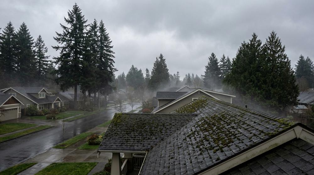 Pacific Northwest roofs in wet weather