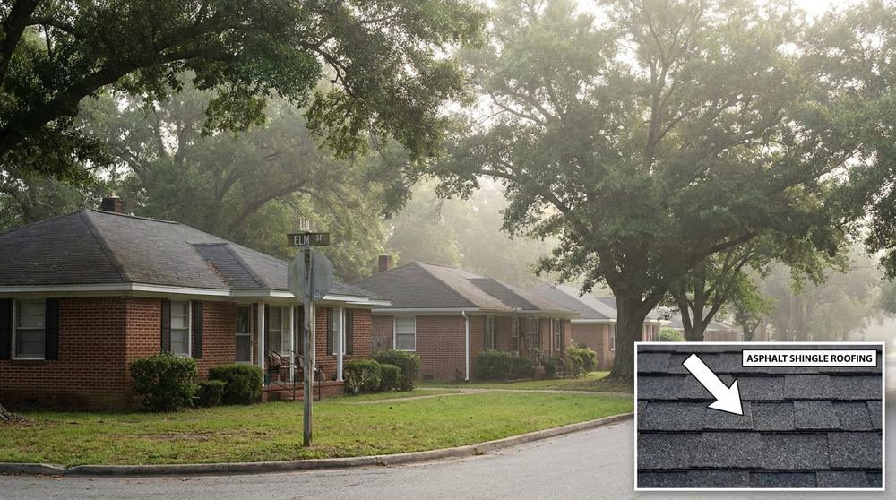 Southern homes on a humid morning