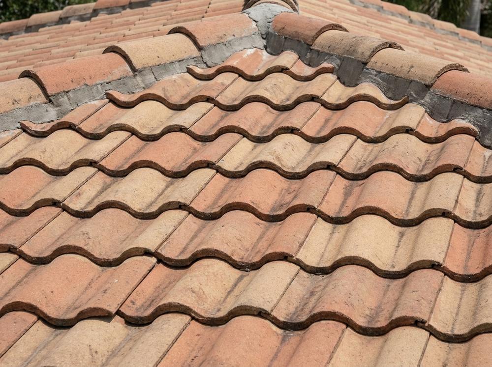 Concrete barrel tile roof in terracotta and sand tones
