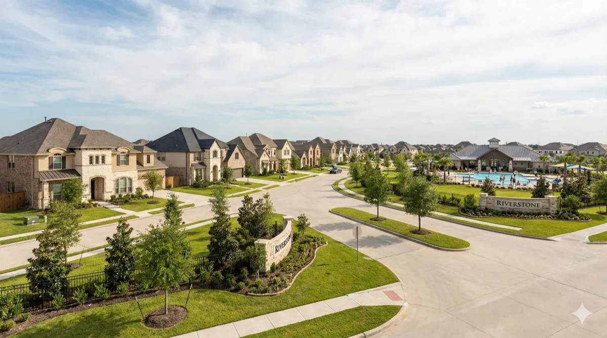 Missouri City, Texas new subdivision homes with community amenities